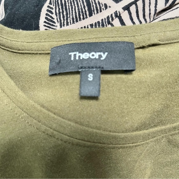 Theory Dark Basil Tie Knit T-Shirt Dress - Picture 5 of 9